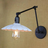 Vintage Adjustable Black Arm Wall Light for Living Room